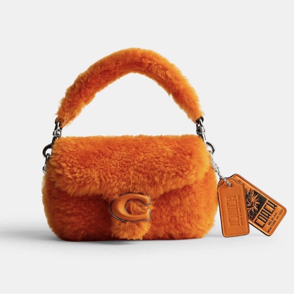 Coach The Lil Nas X Drop Tabby Bag 12 In Shearling CP940 in orange - Picture 1 of 10